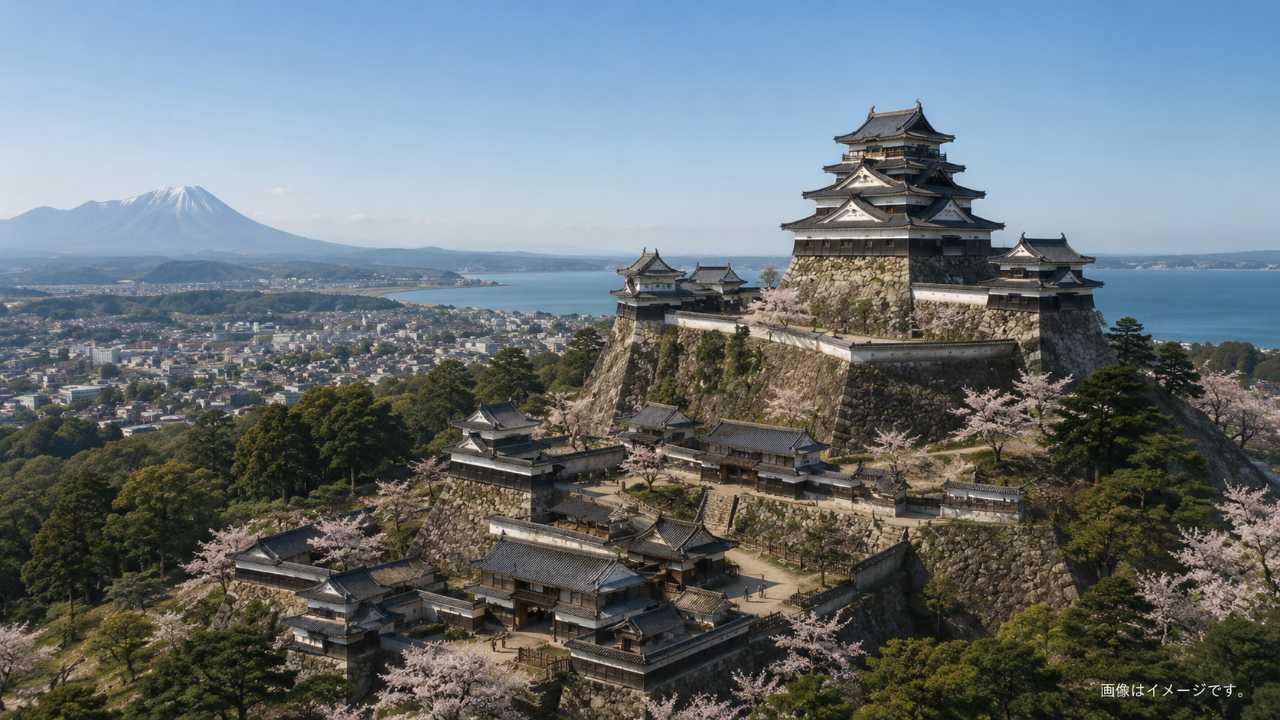 取り壊される前の米子城のイメージ画像
