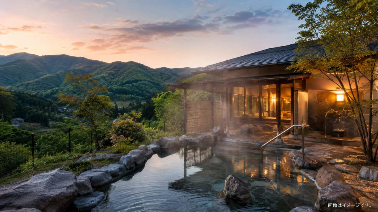 鳥取県南部町の里山にある日帰り温泉