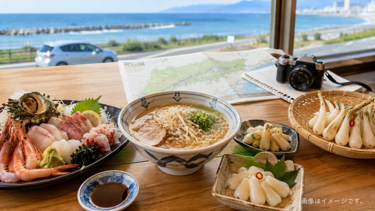 鳥取市の平日限定ランチを代表する洋食・中華・鉄板料理が並ぶテーブル