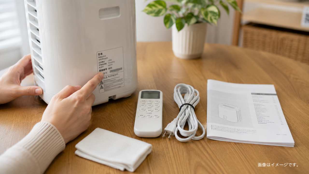 家具や家電を売却用と処分用に分けて整理している室内